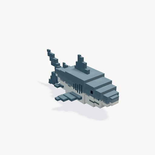 القرش الأبيض الكبير — معاينة النموذج الثلاثي الأبعاد