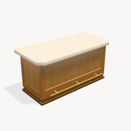 Café-Service-Theke — Vorschau des 3D-Modells