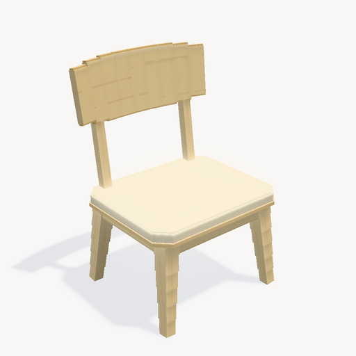Skandinavischer Café-Stuhl aus Birkenholz — Vorschau des 3D-Modells