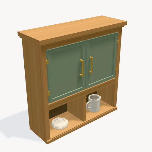 Sage Café-Wandschrank — Vorschau des 3D-Modells