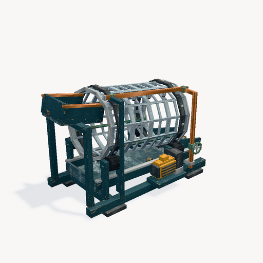 เครื่องล้างแร่ทองแดงแบบทรอมเมล — ตัวอย่างโมเดล 3D