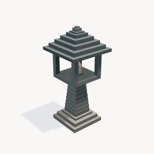 돌길 가로등 — 3D 모델 미리보기