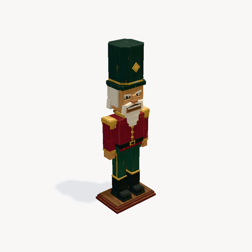 Carved Wooden Nutcracker — ตัวอย่างโมเดล 3D