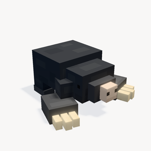ตัวตุ่นตาบอดผู้ทำลายล้าง — ตัวอย่างโมเดล 3D