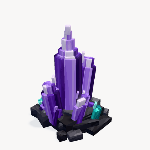 Amethyst Crystal Cluster — ตัวอย่างโมเดล 3D