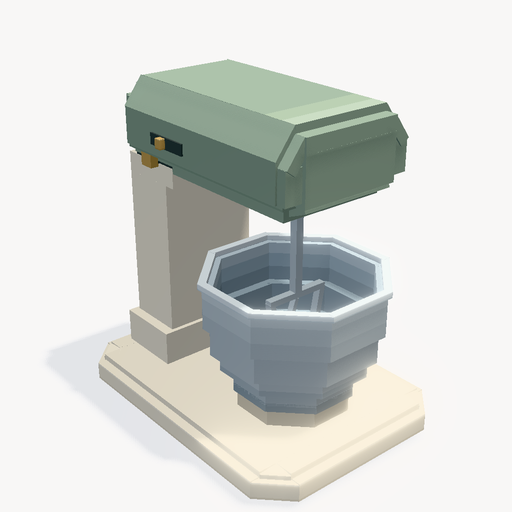Batidora de pedestal retro — Vista previa del modelo 3D
