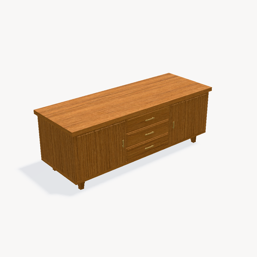 Sideboard im Mid-Century-Stil — Vorschau des 3D-Modells