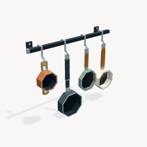 Estante colgante para utensilios de cocina — Vista previa del modelo 3D