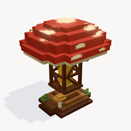 Cottagecore Mushroom Lantern — ตัวอย่างโมเดล 3D