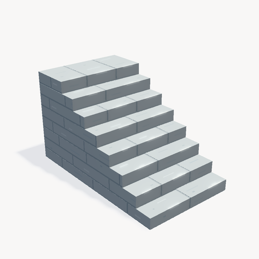 돌 던전 계단 — 3D 모델 미리보기