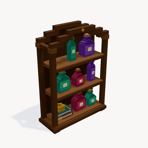 Wizard Potion Shelf — ตัวอย่างโมเดล 3D