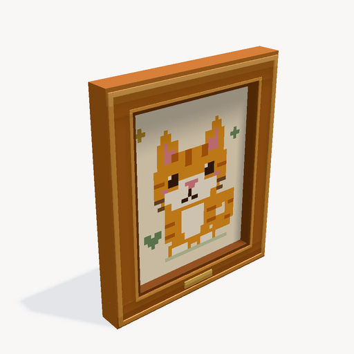 치즈 고양이 원목 액자 — ตัวอย่างโมเดล 3D