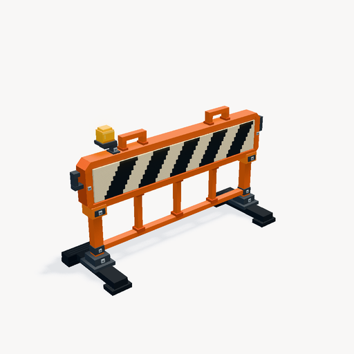 Construction Safety Barrier — ตัวอย่างโมเดล 3D