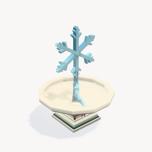 Crystal Snowflake Fountain — ตัวอย่างโมเดล 3D