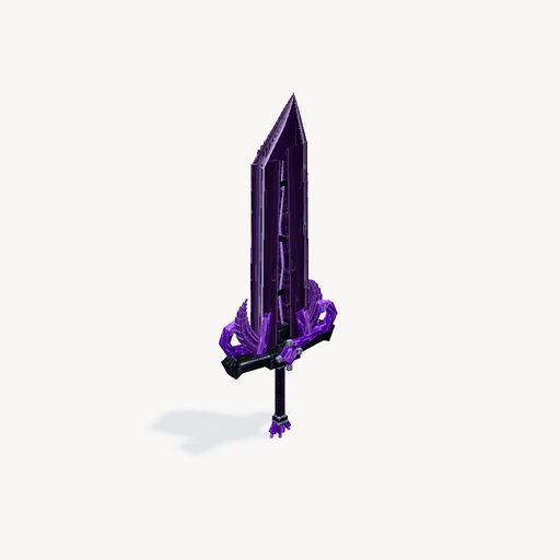 Amethyst Riftspine Greatsword — معاينة النموذج الثلاثي الأبعاد