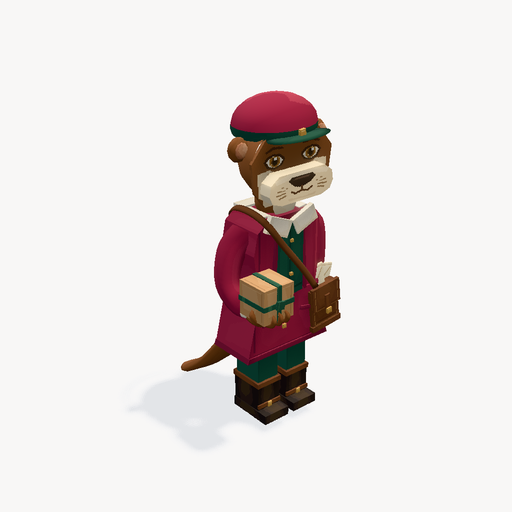 Cranberry Postmaster Otter — 3D မော်ဒယ် အစမ်းကြည့်ရှုမှု