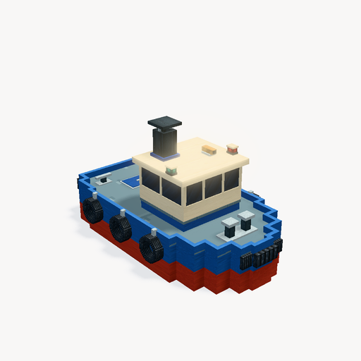 เรือลากจูงท่าเรือ Harbor Cobalt — ตัวอย่างโมเดล 3D
