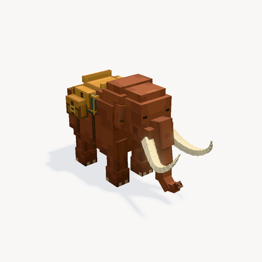 Tundra-Mammut-Reittier am Kamin — Vorschau des 3D-Modells