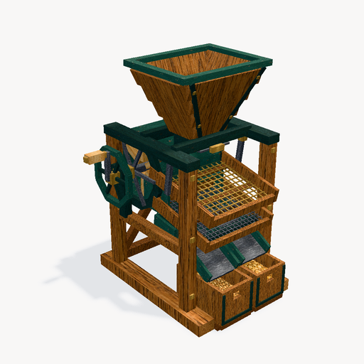 เครื่องแยกเมล็ดพืชแบบกลไก — ตัวอย่างโมเดล 3D