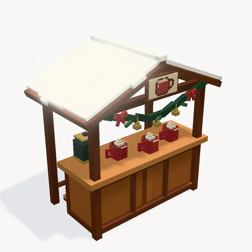 Winter Hot Cocoa Stand — ตัวอย่างโมเดล 3D