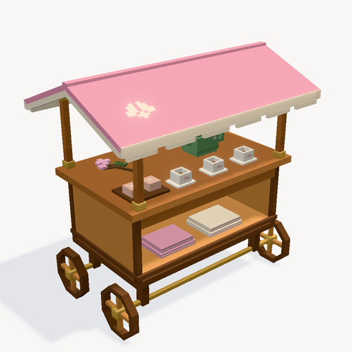 Cherry Blossom Tea Cart — ตัวอย่างโมเดล 3D